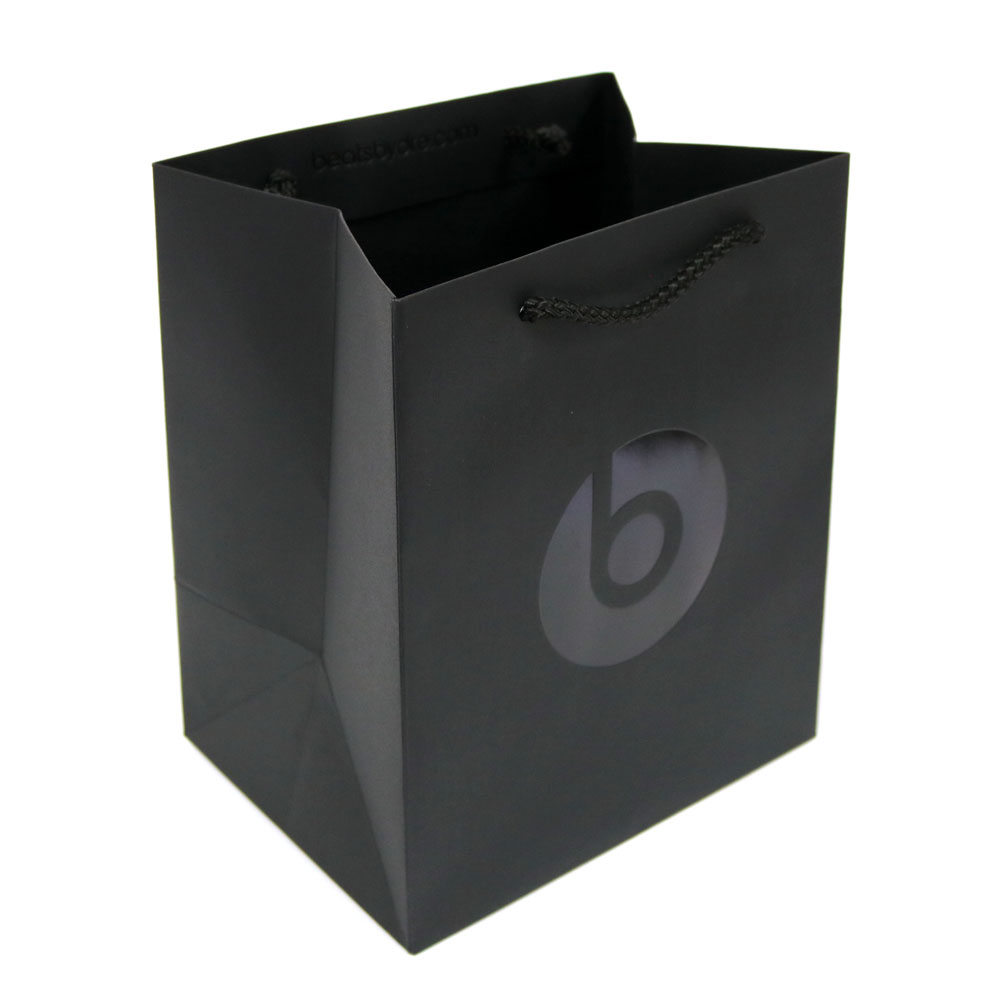 PrintandPack Luxe Black Kraft Paper Bags with Logo Foilstamping