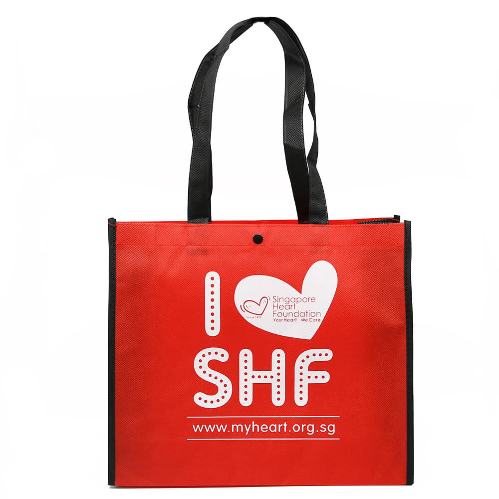 Non woven bag with button closure for SHF