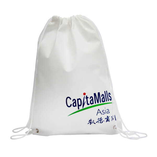 Non woven drawstring bag for capitamalls